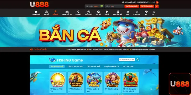 Sơ lược các thông tin cơ bản về game bắn cá tại U888